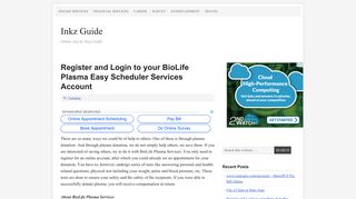 
                            5. www.biolifeplasma.com/EasyScheduler - Register and Login ... - Biolife Easyscheduler Portal