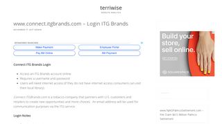 
                            8. www.connect.itgbrands.com – Login ITG Brands - Terri Wise - Itg Brands Retailer Login