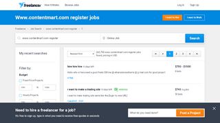 
                            3. Www.contentmart.com register Jobs, Employment | Freelancer - Contentmart Sign Up
