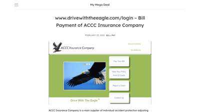 www.drivewiththeeagle.com/login - Bill Payment of ACCC ...