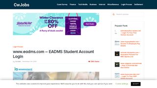 
                            6. www.eadms.com - EADMS Student Account Login - CwJobs
