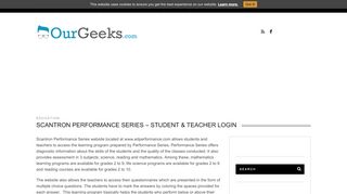 
                            8. www.edperformance.com - Scantron Performance Series Login