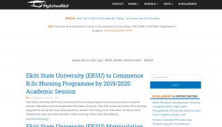 
                            5. www.eksu.edu.ng | Ekiti State University : EKSU News - MySchoolGist - Ekiti State University Portal