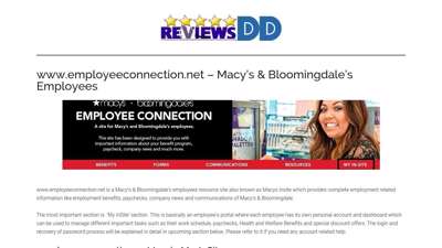 www.employeeconnection.net – Macy’s & Bloomingdale’s …