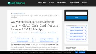 
                            7. www.globalcashcard.com/activate login - Global Cash Card ... - Www Globalcashcard Com Activate Portal
