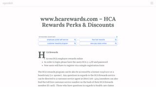 
                            8. www.hcarewards.com - HCA Rewards Perks & Discounts ... - Hcarewards Com Login