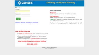 
                            7. www.healthstream.com/hlc/genesis - Gennet Portal