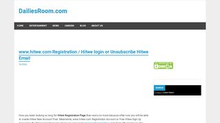 
                            8. www.hitwe.com Registration / Hitwe login, Unsubscribe Hitwe ... - Www Hitwe Com Portal