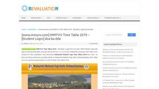 
                            12. {www.mmyvv.com} MMYVV Time Table 2019 - [Student Login ... - Mmyvvdde Portal