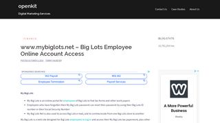 
                            4. www.mybiglots.net - Big Lots Employee Online ... - OpenKit - Mybiglots Net Employee Login