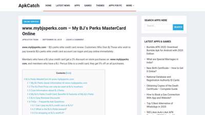 www.mybjsperks.com – My BJ’s Perks MasterCard Online