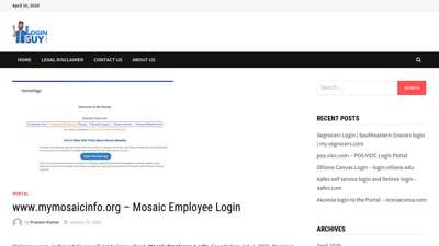 www.mymosaicinfo.org – Mosaic Employee Login - Loginguy.com