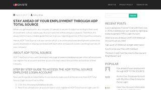 
                            7. www.mytotalsource.com: ADP Total Source Login – Stay ... - Mytotalsource Portal Information