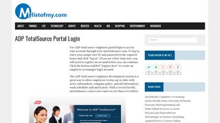 
                            6. www.mytotalsource.com - Employee & Manager Portal Login | - Mytotalsource Portal Information