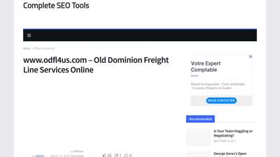 www.odfl4us.com – Old Dominion Freight Line Services Online