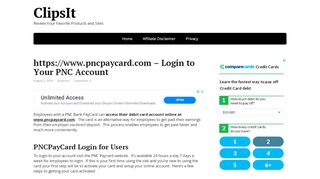 
                            6. www.pncpaycard.com – Login to Your PNC Account - Clipsit - Pncpaycard Login