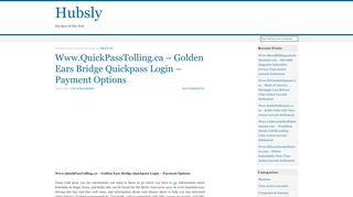 
                            6. Www.QuickPassTolling.ca – Golden Ears Bridge Quickpass ... - Golden Ears Quickpass Portal