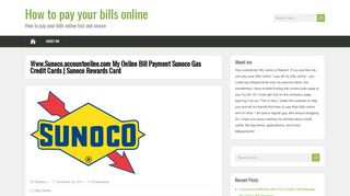 
                            8. Www.Sunoco.accountonline.com My Online Bill Payment ... - Sunoco Citi Credit Card Portal