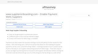 
                            4. www.supplieronboarding.com – Enable Payment Wells ... - Www Supplieronboarding Com Login