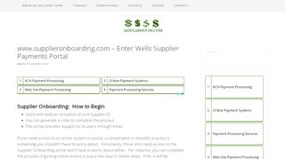 
                            3. www.supplieronboarding.com - Enter Wells Supplier ... - Www Supplieronboarding Com Login