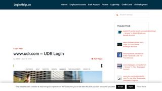 
                            9. www.udr.com - UDR Login - Login Helps