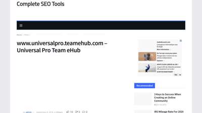 www.universalpro.teamehub.com - Universal Pro Team eHub