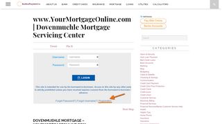 
                            7. www.YourMortgageOnline.com | Dovenmuehle Mortgage ... - Www Yourmortgageonline Com Account Portal
