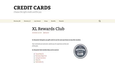XL Rewards Club - CREDIT CARDS - Choose the right credit ...