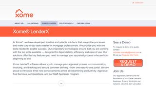 
                            3. Xome Solutions > Xome® LenderX - Lender X Appraiser Portal