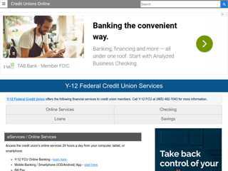 Y-12 Federal Credit Union Services: Savings, Checking, Loans