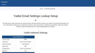 
                            2. Yadtel Email Settings | Yadtel Webmail | yadtel Mail Setup