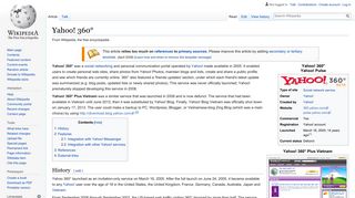 
                            1. Yahoo! 360° - Wikipedia - Yahoo 360 Plus Portal