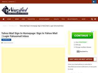 
                            9. Yahoo Mail Sign in Homepage: Sign in Yahoo Mail │Login ...