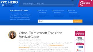 
Yahoo To Microsoft adCenter Transition Guide | PPC Hero  
