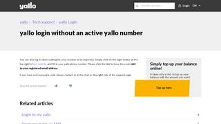 
                            2. yallo login without an active yallo number – yallo - Yallo Prepaid Portal