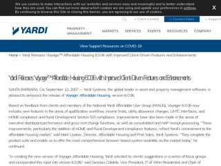 Yardi Releases Voyager™ Affordable Housing 6.0.06 with ...