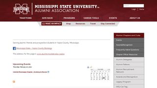 
Yazoo County Chapter - MSU Alumni Association - Mississippi ...  
