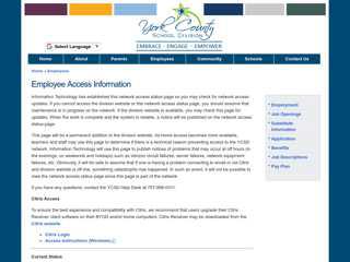 York County School Division - Employee Access Information