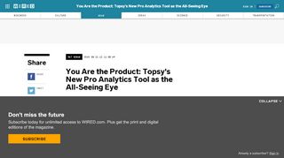 
                            8. You Are the Product: Topsy's New Pro Analytics Tool as the All ... - Topsy Pro Portal