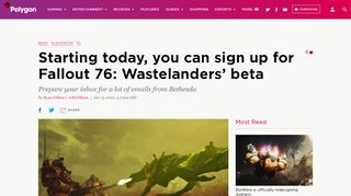 
                            6. You can now sign up for Fallout 76: Wastelanders' beta ... - Fallout Beta Sign Up
