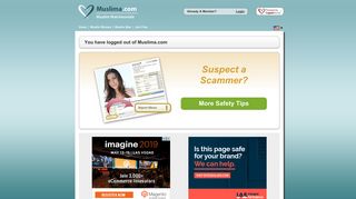 
                            6. You have logged out of Muslima.com - Muslima Cupid Portal