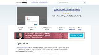 Youlu.lululemon.com website. Login  youlu.