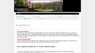 Youngstown State University - Housing Portal Login - Ysu Housing Portal