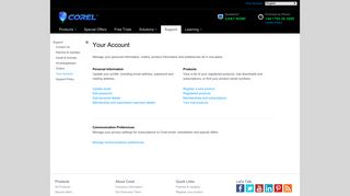 
                            2. Your Account - Corel Support - Corel Corporation - Corel Portal Username Password