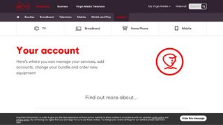 
                            5. Your Account | Customer Support | Virgin Media Ireland - My Virgin Media Portal