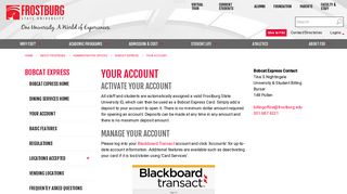 
                            8. Your Account - Frostburg State University - Fsu Blackboard Portal