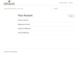 Your Account – Gevalia Customer Support