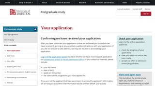 
                            3. Your application | Study at Bristol | University of Bristol - Bristol Portal