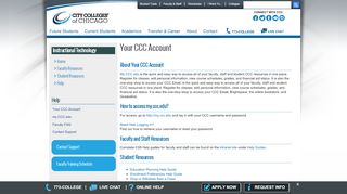 
                            3. Your CCC Account - City Colleges of Chicago - Harold Washington College Portal