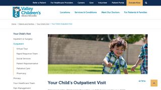 
Your Child's Outpatient Visit - Valley Children's Healthcare
